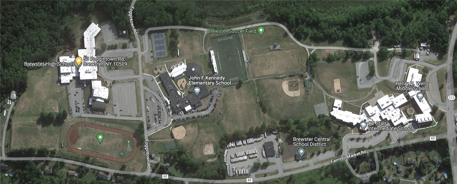 Google view of the Brewster Central School District campus.