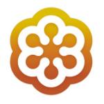 Orange snowflake shape 