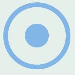 Blue circle with a blue dot in the center 